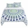 Cheapest 🔔 5 Pcs Polyester Bohemian Bedding Sets Queen White and Green - PiccoCasa 👍
