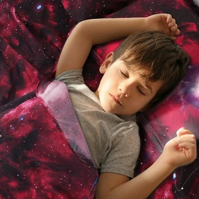 Flash Sale π 3 Pcs Polyester Galaxy Sky Cosmos Night Bedding Sets Full Red - PiccoCasa π― 1 Flash Sale π 3 Pcs Polyester Galaxy Sky Cosmos Night Bedding Sets Full Red - PiccoCasa π―