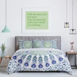 Buy ❤️ 5 Pcs Polyester Bohemian Bedding Sets King White and Green - PiccoCasa 😍 -Bedding Sets & Collections Sales Shop unnamed file 13017