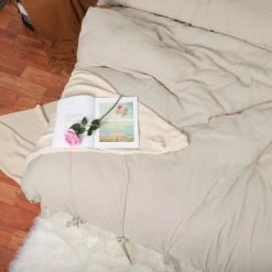 Budget 🎉 3 Pcs Washed Cotton Solid with Bowknot Closure Design Bedding Sets King Tan - PiccoCasa ✔️ -Bedding Sets & Collections Sales Shop unnamed file 13027