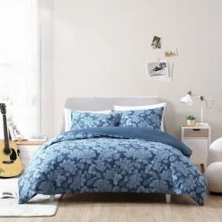 Promo 🛒 Simone 100% Cotton Duvet Cover & Sham Set Blue - Poppy & Fritz 🎁 -Bedding Sets & Collections Sales Shop unnamed file 13047
