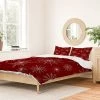 Coupon 🔥 Jacqueline Maldonado Snowflakes Duvet Cover & Sham Set - Deny Designs Red 👍
