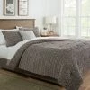 New 🛒 Ruched Faux Fur Comforter & Sham Set - Threshold&#153 Gray 👏