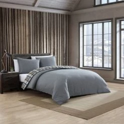 Outlet 👏 Eddie Bauer - Richmond Microfiber Duvet Cover & Sham Set Gray ❤️ -Bedding Sets & Collections Sales Shop unnamed file 13106