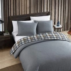 Outlet 👏 Eddie Bauer - Richmond Microfiber Duvet Cover & Sham Set Gray ❤️ -Bedding Sets & Collections Sales Shop unnamed file 13107