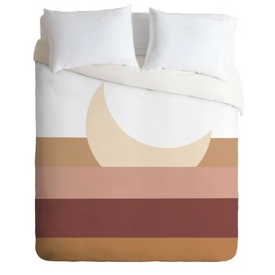 New ❤️ Aleeya Jones Boho Moon Duvet Set - Deny Designs Pink/brown ✔️ 1 New ❤️ Aleeya Jones Boho Moon Duvet Set - Deny Designs Pink/brown ✔️