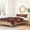 Coupon ⭐ Gabriela Fuente Time 4 Christmas Duvet Cover & Sham Set - Deny Designs Red 🛒