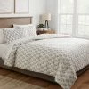 New 🔔 Cotton Block Print Comforter & Sham Set White/Navy - Threshold™ ✨