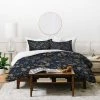 Deals ⭐ Navy Floral Iveta Abolina Crystalline Water Duvet Cover - Deny Designs 👍