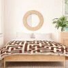 Best reviews of ✔️ Maze In Brandywine Polyester Duvet & Sham Set - Deny Designs Orange 😀
