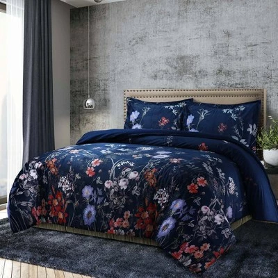 Outlet π Amal Digital Printed Oversized Velvet Duvet Cover Set - Tribeca Living Dark Blue π 1 Outlet π Amal Digital Printed Oversized Velvet Duvet Cover Set - Tribeca Living Dark Blue π