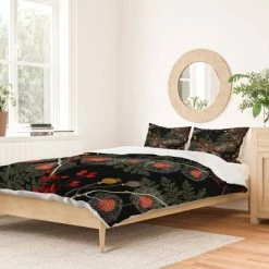 Top 10 π₯ Iveta Abolina Citlali Night 100% Cotton Duvet Set - Deny Designs Red π₯