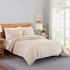 Promo 👏 3pc Tenley Duvet Cover Set - Laurel & Mayfair Beige ⭐ -Bedding Sets & Collections Sales Shop unnamed file 13248