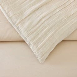 Promo 👏 3pc Tenley Duvet Cover Set - Laurel & Mayfair Beige ⭐ -Bedding Sets & Collections Sales Shop unnamed file 13252