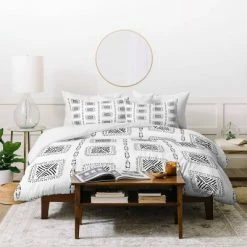 Discount 🧨 Queen/Full Schatzi Brown Mudcloth Duvet Set Black/White - Deny Designs 🔔