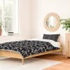 Best Pirce 😀 Natalie Baca Clover & Dandelion Duvet Cover & Sham Set - Deny Designs Navy ⌛