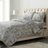 Top 10 🛒 Katy Floral Printed Flannel Oversized Duvet Cover Set - Tribeca Living Beige 😀