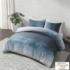Wholesale 🎉 Jessa Cotton Printed Duvet Cover & Sham Set - CosmoLiving by Cosmopolitan Blue 😀 -Bedding Sets & Collections Sales Shop unnamed file 13385