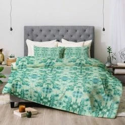 Best reviews of 💯 Schatzi Brown Bexeley Tie Dye Mint Duvet Set - Deny Designs Green 🛒