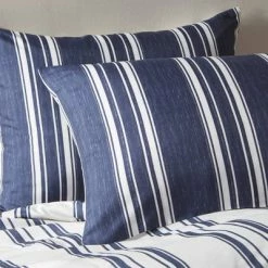 Discount 🛒 3pc Avery Striped Reversible Duvet Cover & Sham Set - Clean Spaces Navy 👍 -Bedding Sets & Collections Sales Shop unnamed file 13429