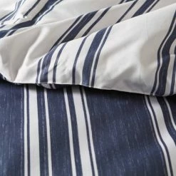Discount 🛒 3pc Avery Striped Reversible Duvet Cover & Sham Set - Clean Spaces Navy 👍 -Bedding Sets & Collections Sales Shop unnamed file 13431