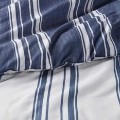 Discount 🛒 3pc Avery Striped Reversible Duvet Cover & Sham Set - Clean Spaces Navy 👍 -Bedding Sets & Collections Sales Shop unnamed file 13433