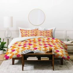 Flash Sale 🎉 Pattern State Hex Duvet Set - Deny Designs Orange 🎉