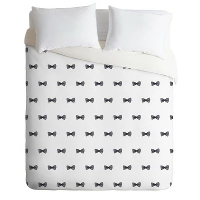 New ❤️ Social Proper Bows Duvet Cover Set Black/White - Deny Designs ⌛ 4 New ❤️ Social Proper Bows Duvet Cover Set Black/White - Deny Designs ⌛ - Image 4