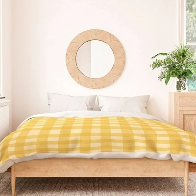 New π― Gingham Pattern Poems Duvet Set - Deny Designs Yellow π― 2 New π― Gingham Pattern Poems Duvet Set - Deny Designs Yellow π― - Image 2