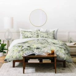 Cheap π Ninola Design Ink Splatter Lime Banana Duvet Cover & Sham Set - Deny Designs π