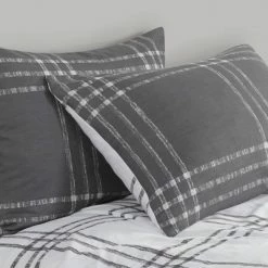 Promo 🛒 3pc Carter Plaid Reversible Duvet Cover & Sham Set - Clean Spaces White/gray 👍 -Bedding Sets & Collections Sales Shop unnamed file 13667