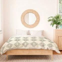 Budget 💯 Nora Fancy Diamond Polyester Duvet & Sham Set - Deny Designs Beige 👏