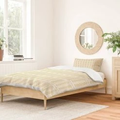 Discount ❤️ Dotty Boho Geometric Cotton Duvet & Sham Set - Deny Designs Gold ✔️