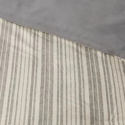 Outlet 🔔 Rangeley Stripe Comforter Set with Sheets - Threshold™ Gray 👏 3 Outlet 🔔 Rangeley Stripe Comforter Set with Sheets - Threshold™ Gray 👏 - Image 3