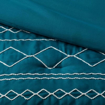 Promo ⌛ Kenton Diamond Stitch Comforter Bedding Set Dark Teal Blue - Threshold™ 🔔 3 Promo ⌛ Kenton Diamond Stitch Comforter Bedding Set Dark Teal Blue - Threshold™ 🔔 - Image 3