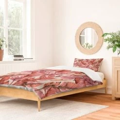 Hot Sale 🛒 Marta Barragan Camarasa Jungle Paradise Pink Duvet Set - Deny Designs 🎉