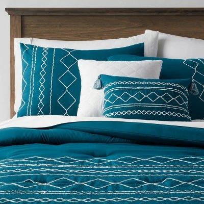 Promo ⌛ Kenton Diamond Stitch Comforter Bedding Set Dark Teal Blue - Threshold™ 🔔 9 Promo ⌛ Kenton Diamond Stitch Comforter Bedding Set Dark Teal Blue - Threshold™ 🔔 - Image 9