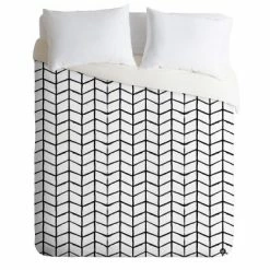 Flash Sale ❤️ Black & White Wonder Forest Gridlock Duvet Cover - Deny Designs ✨ -Bedding Sets & Collections Sales Shop unnamed file 13903