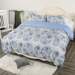 Outlet 🔔 3 Pcs Polyester Winter Paisley Pattern Washable Duvet Cover Bedding Sets - PiccoCasa 🛒 -Bedding Sets & Collections Sales Shop unnamed file 13908