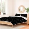 Hot Sale 🔔 Avenie Constellations 100% Cotton Duvet Set - Deny Designs Black ❤️