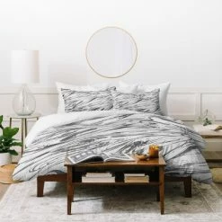 Wholesale 🎁 Gray Pattern State Marble Duvet Cover - Deny Designs 😍