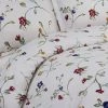 New 🎉 Floral Garden Cotton Flannel Printed Oversized Duvet Set - Tribeca Living Multicolored 💯