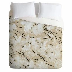 New 🛒 Elena Blanco Bloosom Duvet Set Beige - Deny Designs 🌟 -Bedding Sets & Collections Sales Shop unnamed file 14000