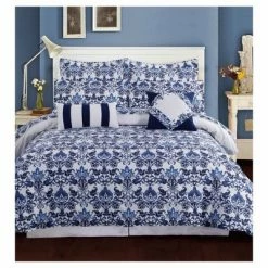 New 🎁 Catalina 300tc Cotton Percale Printed Oversize Duvet Set 5pc - Tribeca Living® 🔥 -Bedding Sets & Collections Sales Shop unnamed file 14036