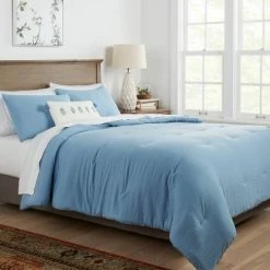 Cheap π Holbrook Reversible Relaxed Washed Comforter & Sham Set with Decorative Throw Pillow - Thresholdβ’ Sage π₯