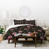 Wholesale 👏 Black Floral Holli Zollinger Protea Boho Duvet Cover - Deny Designs ✨