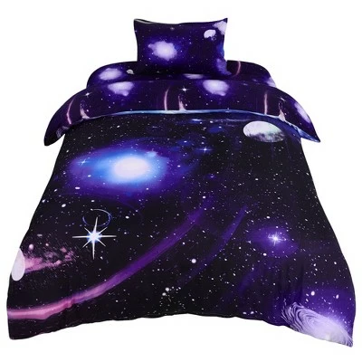 Best Pirce π― 3 Pcs 100% Polyester Galaxy Sky Cosmos Night Pattern 3D Printed Bedding Sets Dark Purple - PiccoCasa π€© 1 Best Pirce π― 3 Pcs 100% Polyester Galaxy Sky Cosmos Night Pattern 3D Printed Bedding Sets Dark Purple - PiccoCasa π€©