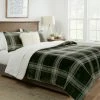 Best deal 💯 Sherpa & Plush Reversible Plaid Comforter & Sham Set - Threshold&#153 Gray/cream ❤️