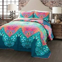 Top 10 ❤️ Lush Decor Boho Chic Quilt Set Turquoise/Navy - Lush Décor ❤️ -Bedding Sets & Collections Sales Shop unnamed file 14104