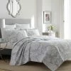 Discount 💯 Venetia Reversible Quilt Set - Laura Ashley Gray 🔥